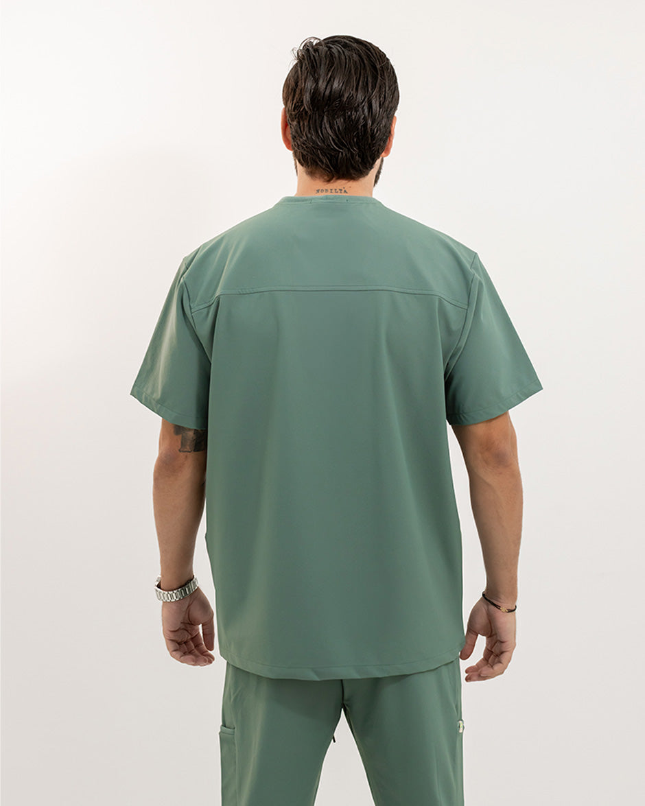 camisa geminis verde pino hombre