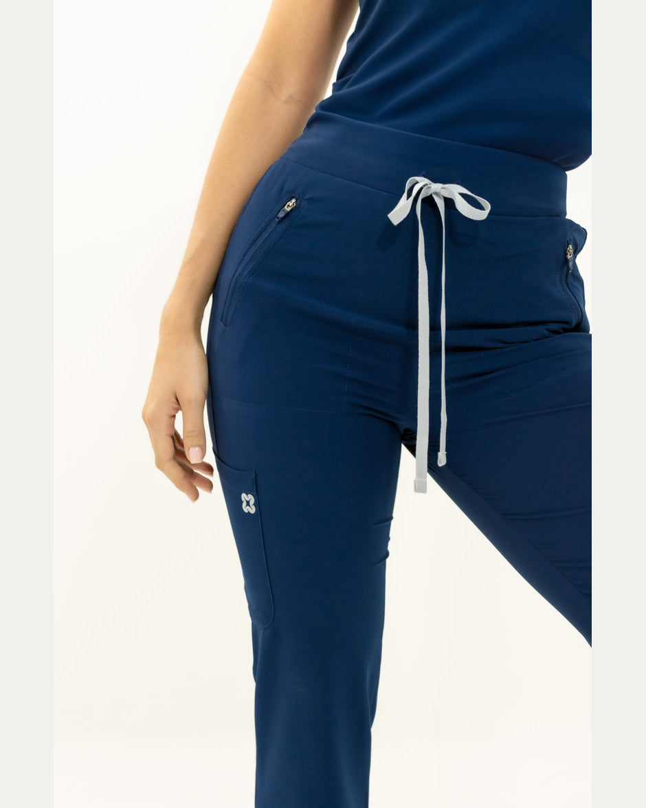 pantalón medico uniforme antifluido new agua azul navy para mujer