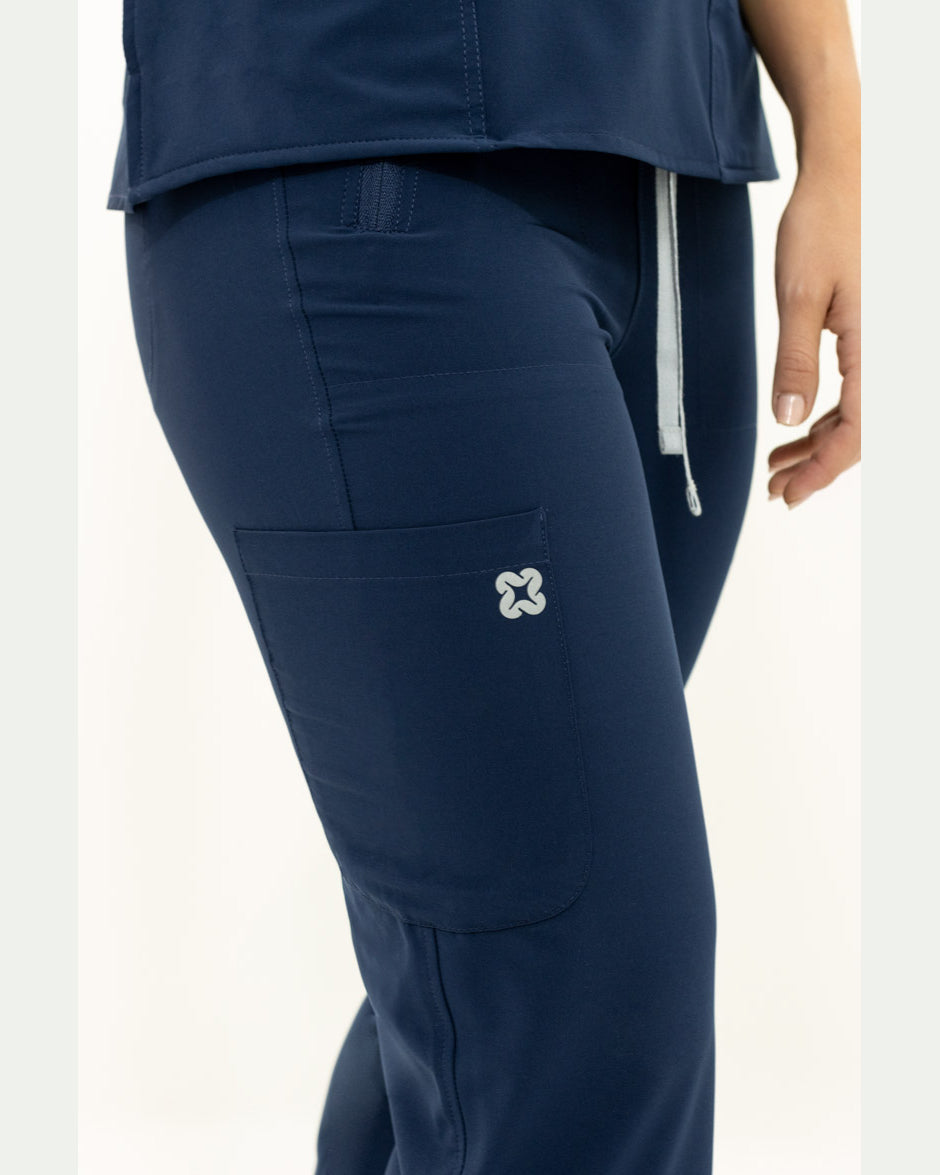pantalón medico uniforme antifluido new agua azul navy para mujer