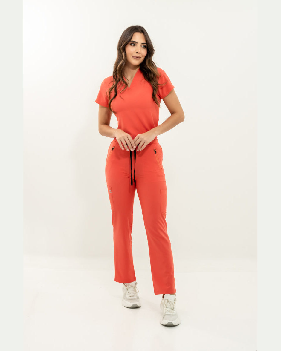 pantalón medico uniforme antifluido new agua coral para mujer