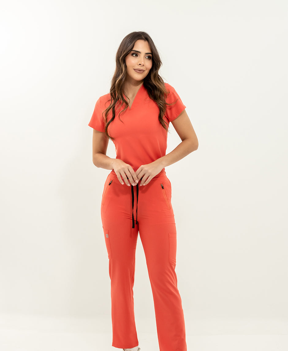 pantalón medico uniforme antifluido new agua coral para mujer