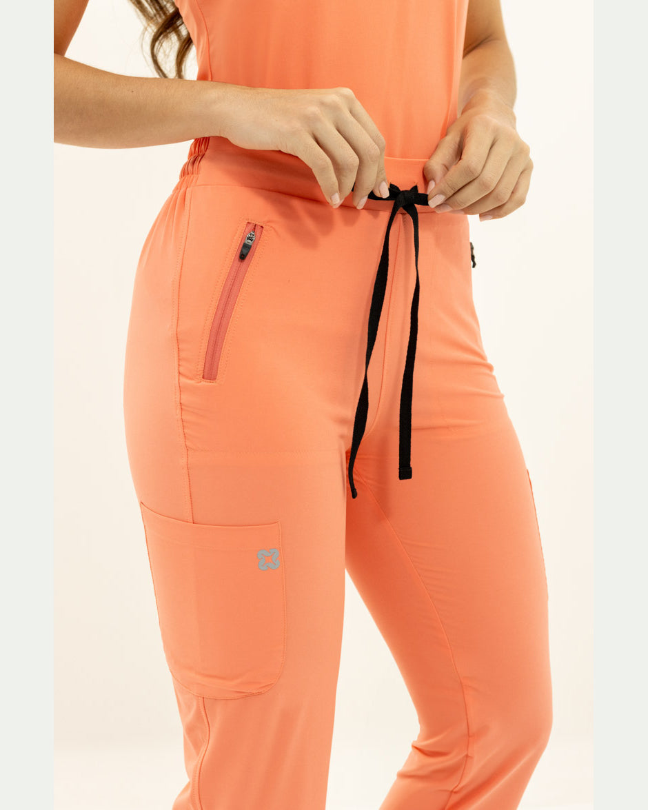 pantalón medico uniforme antifluido new agua salmon para mujer