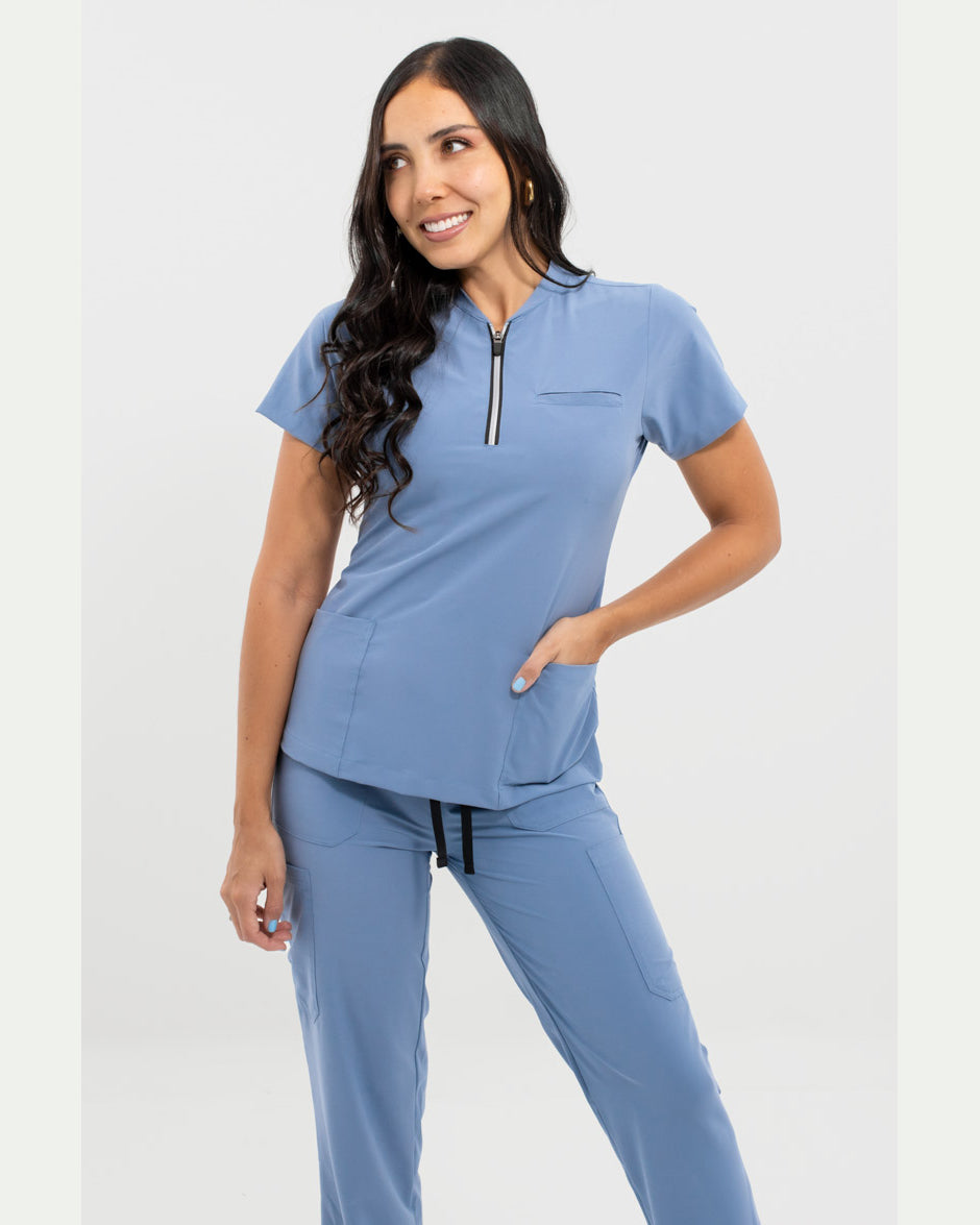 pantalón medico uniforme antifluido lynx azul estelar para mujer