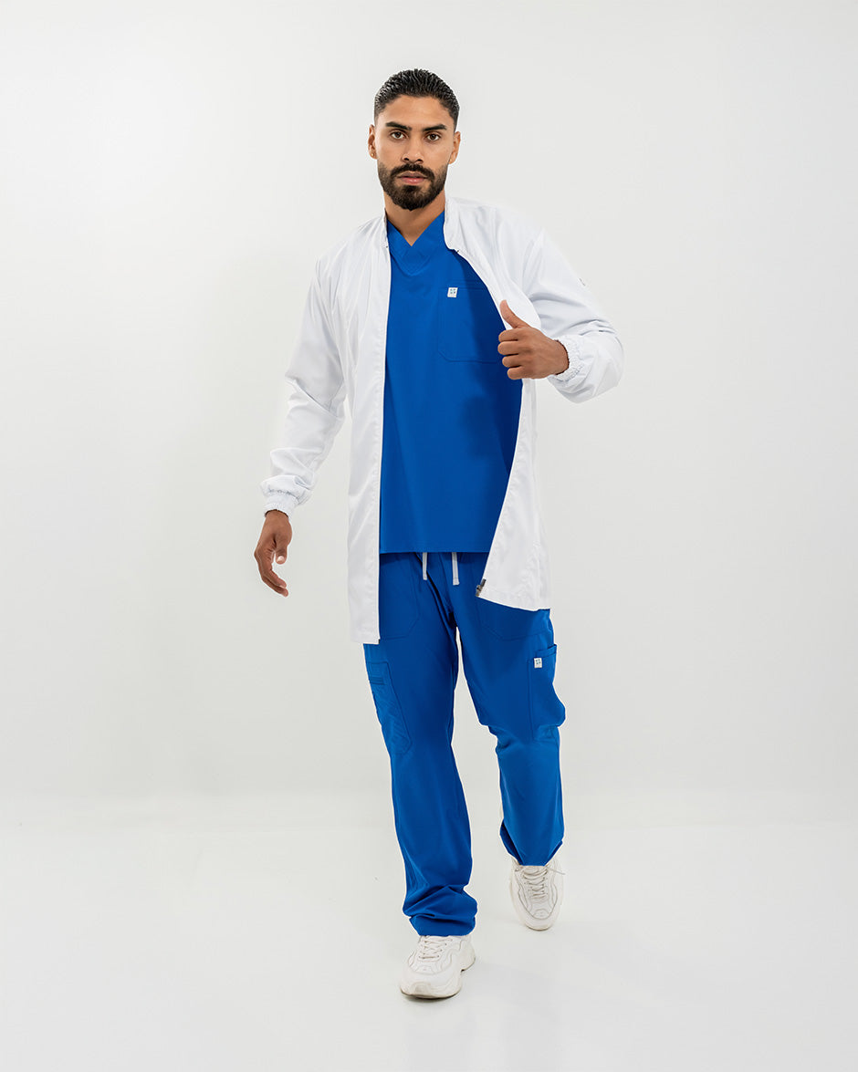 bata complementos hombre blanco
