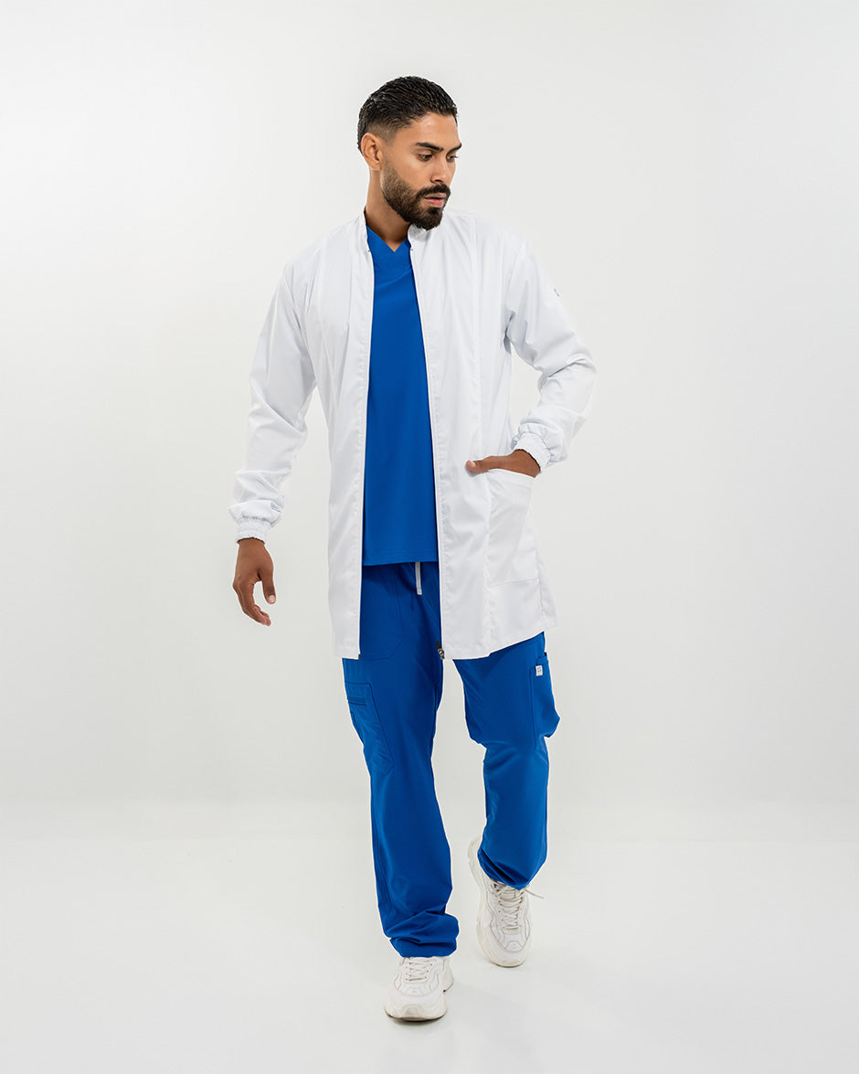bata complementos hombre blanco