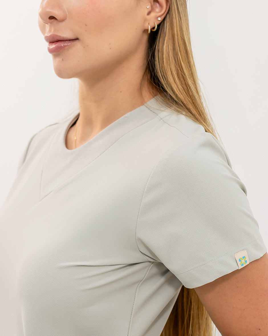 Blusa libra gris arena mujer