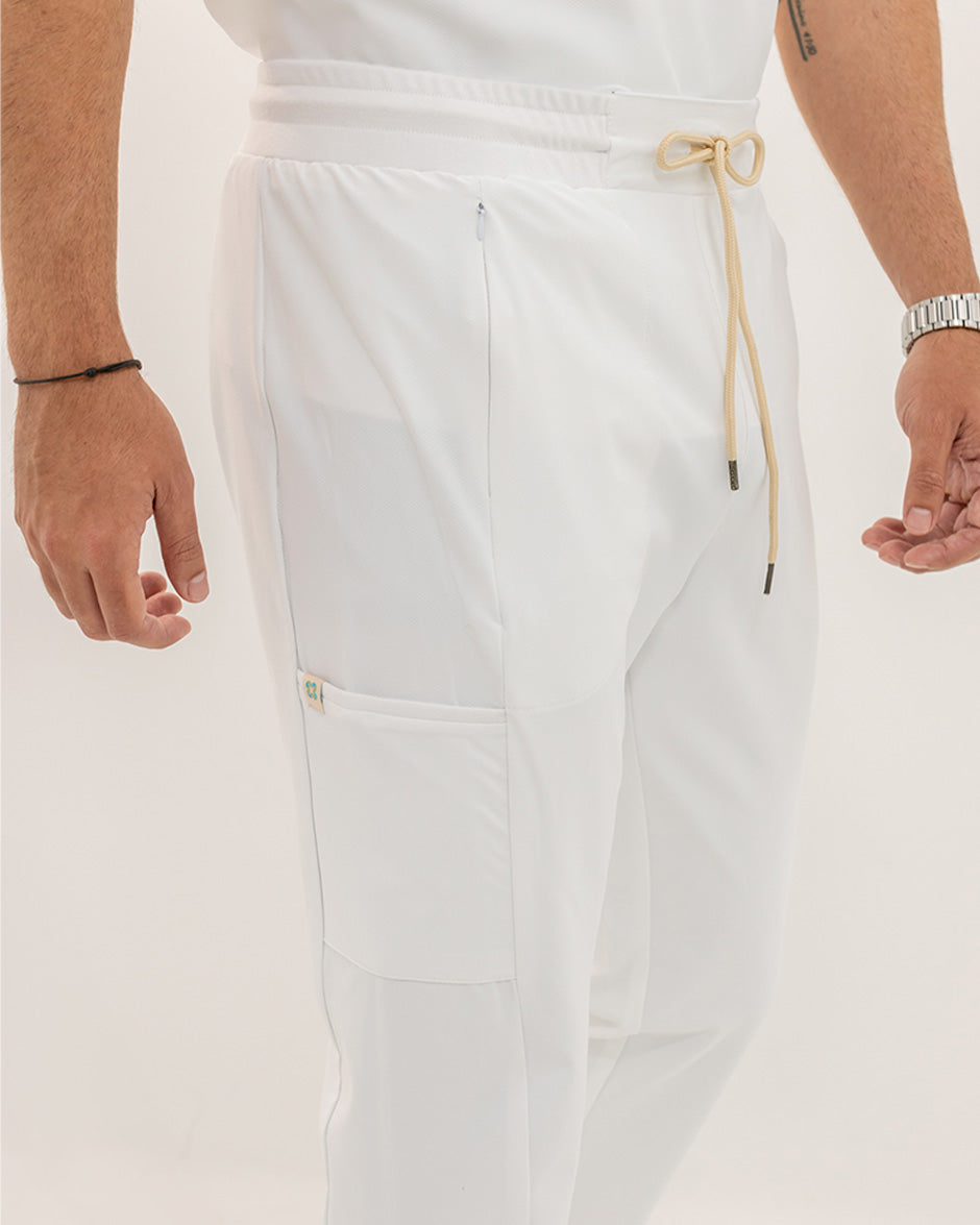 Pantalón geminis blanco hombre