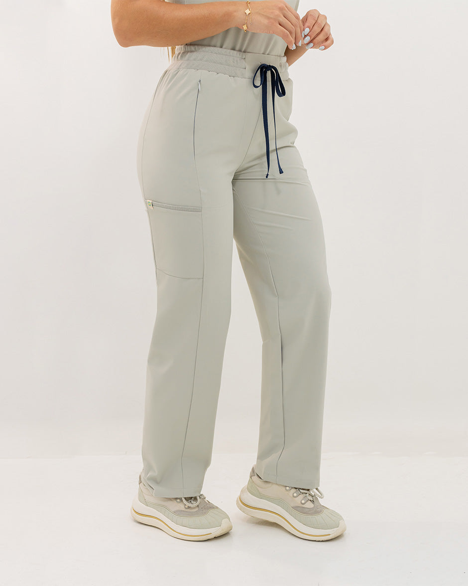 Pantalón libra gris arena mujer