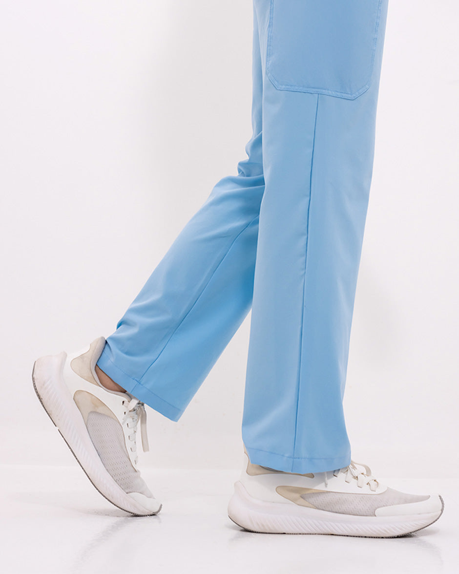 pantalón medico uniforme antifluido lynx baby blue para mujer