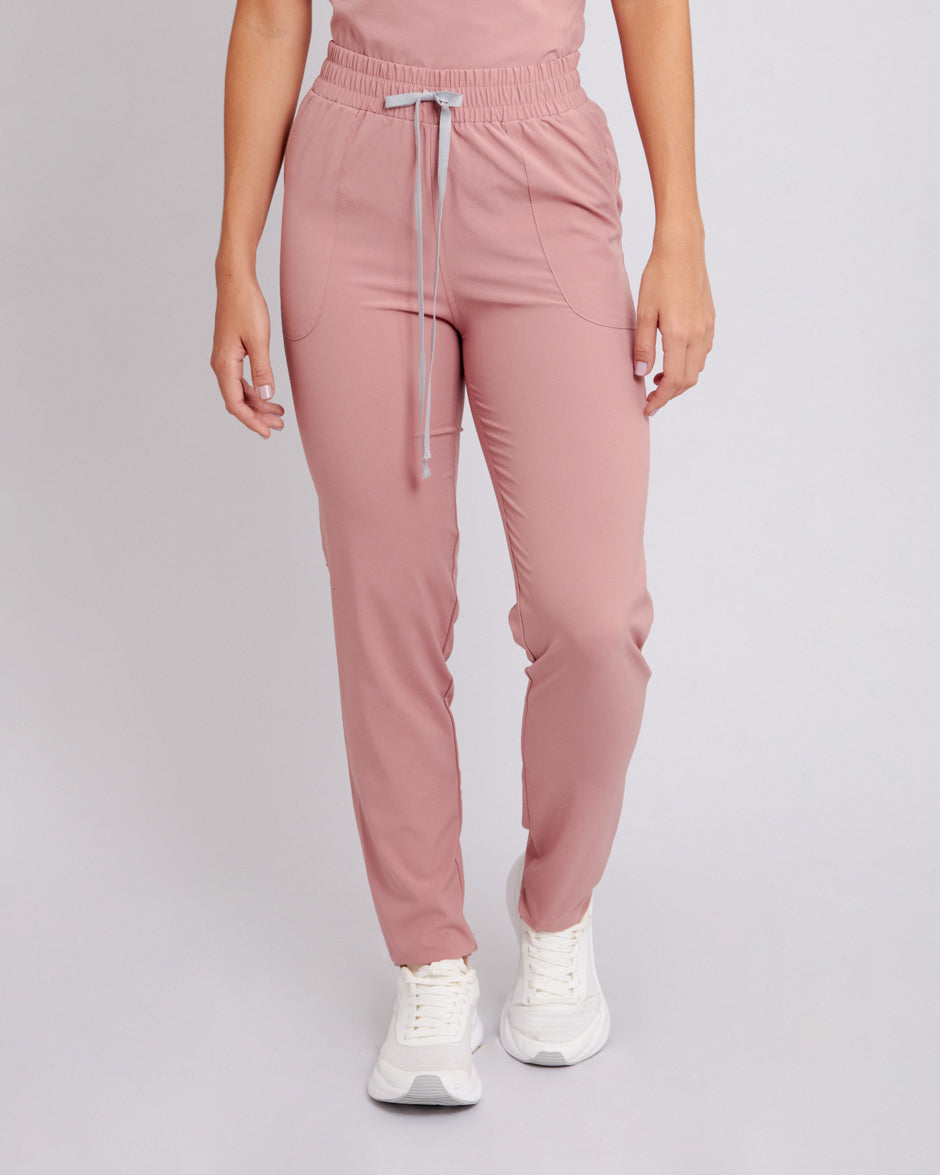 pantalon medico uniforme antifluidos new solar palo de rosa para mujer