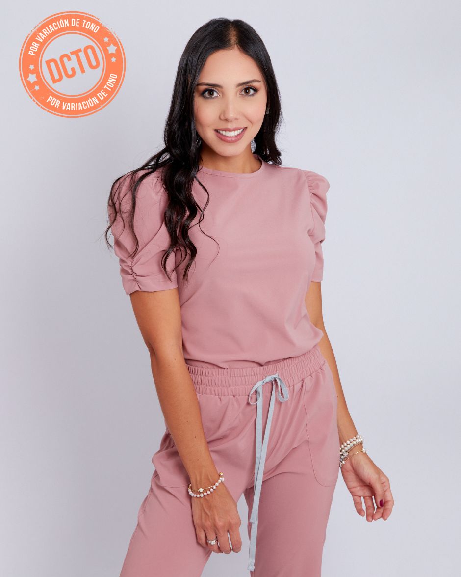 Blusa New Sky Palo de Rosa con Variación de Tono