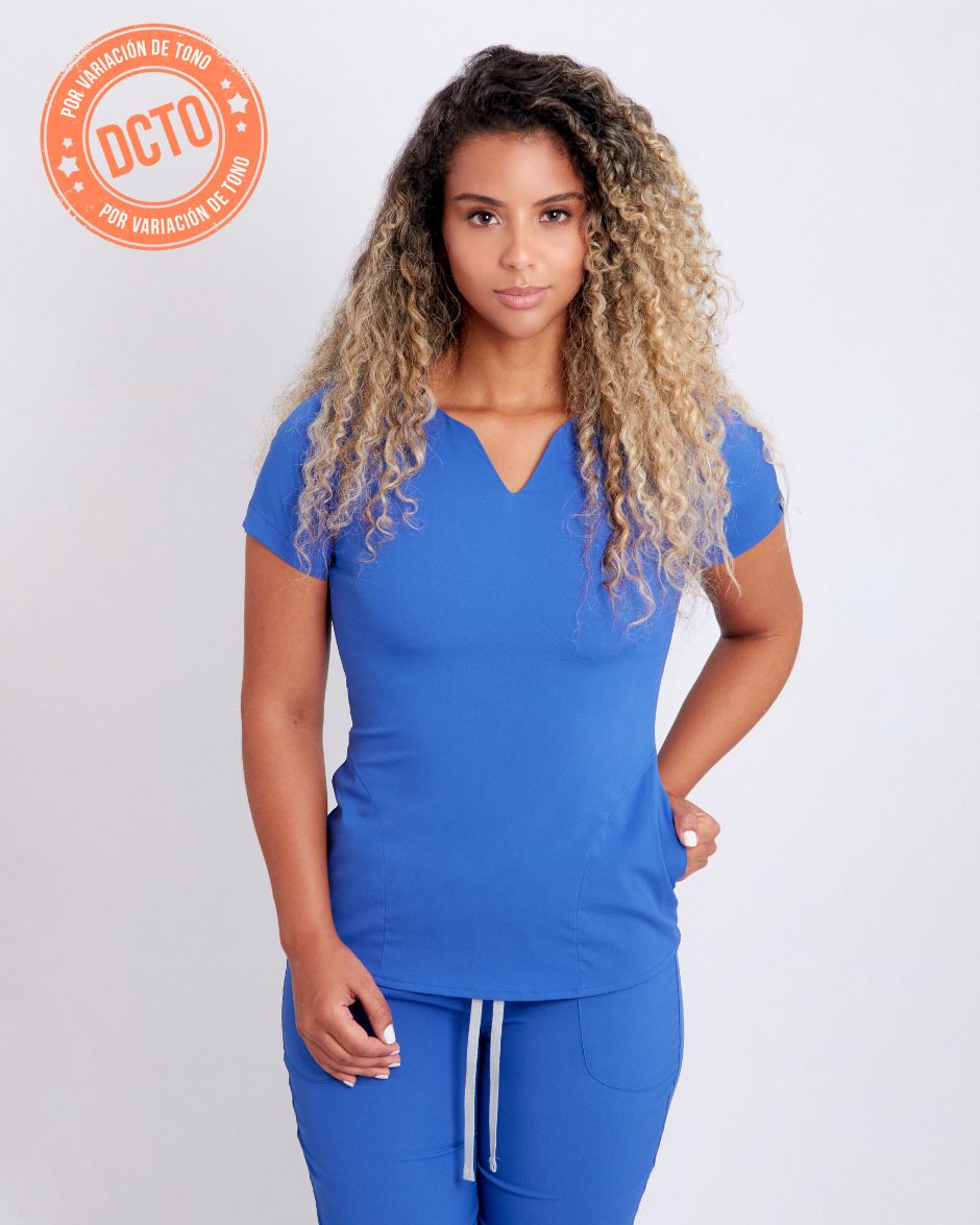 Blusa New Moon Azul Rey con Variación de Tono