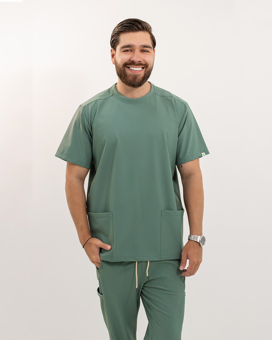 camisa geminis verde pino hombre