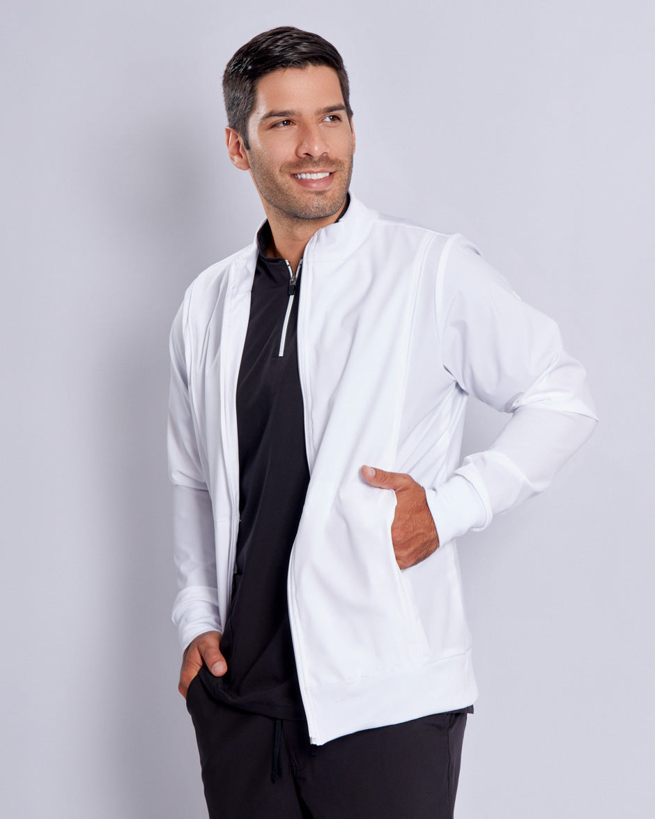 bata medica uniforme antifluidos capella blanco peso liviano