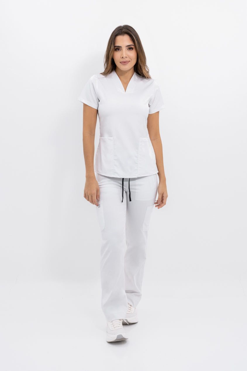 blusa antifluidos agua blanco para mujer tela flexible