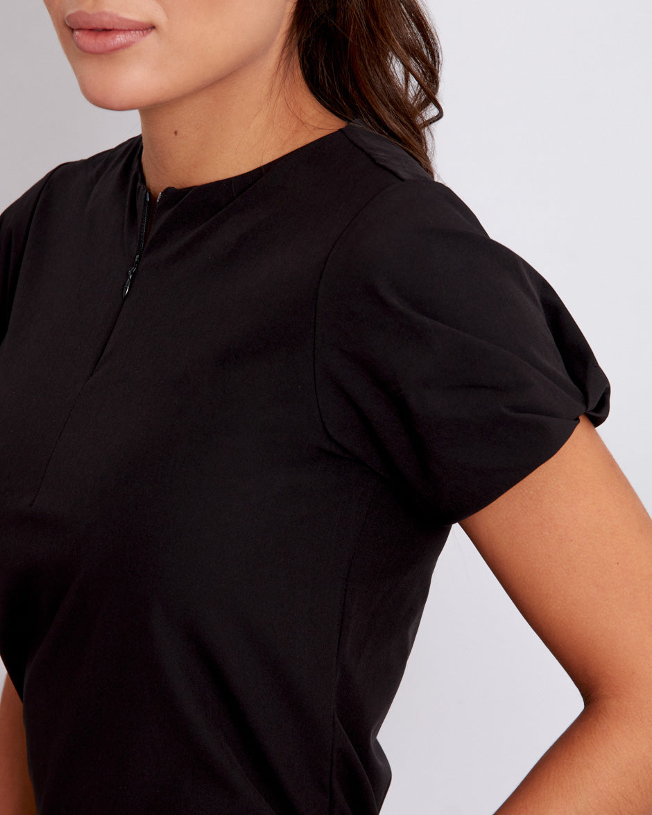 blusa antifluidos vega negro para mujer