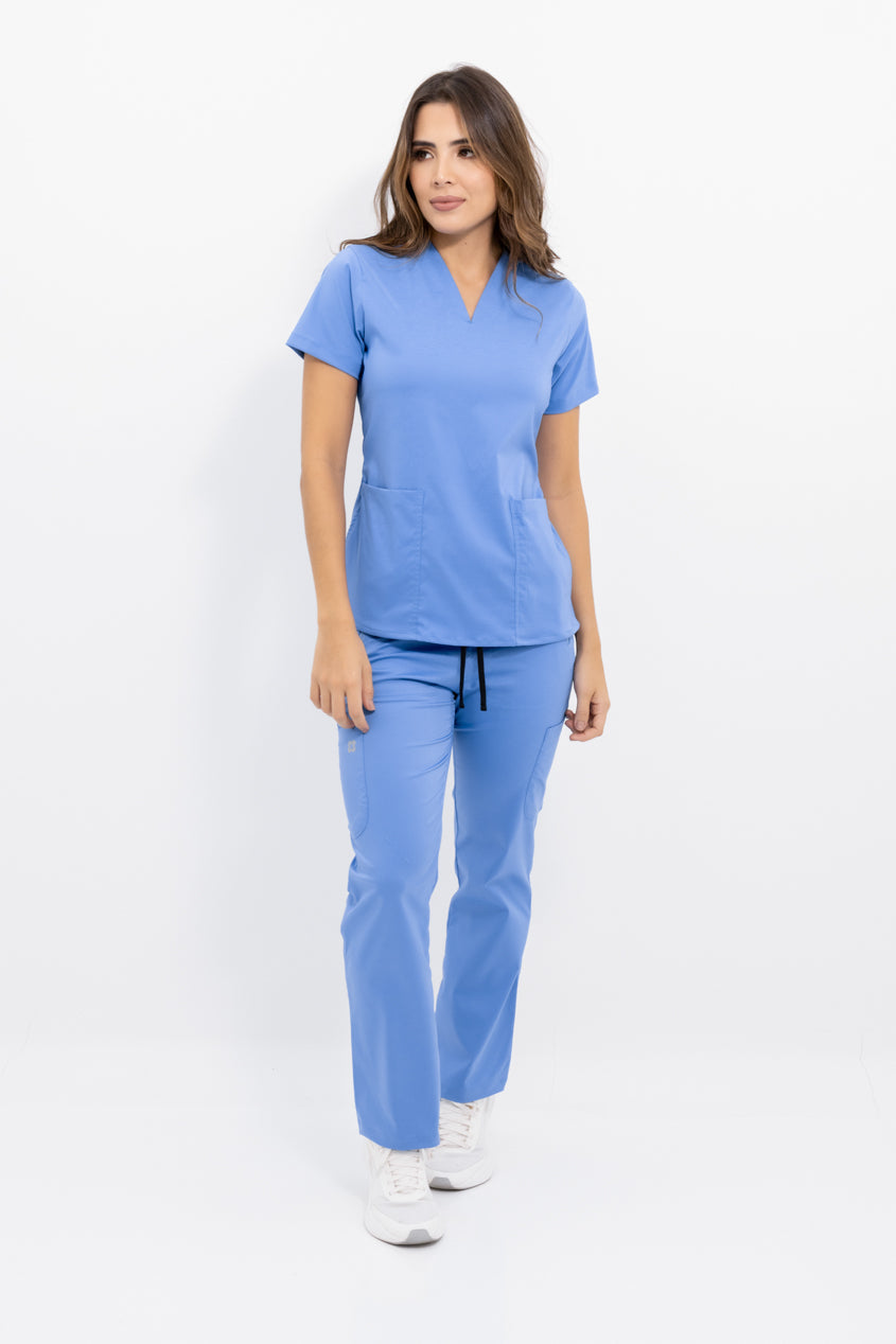 blusa medic antifluidos agua azul provence para mujer