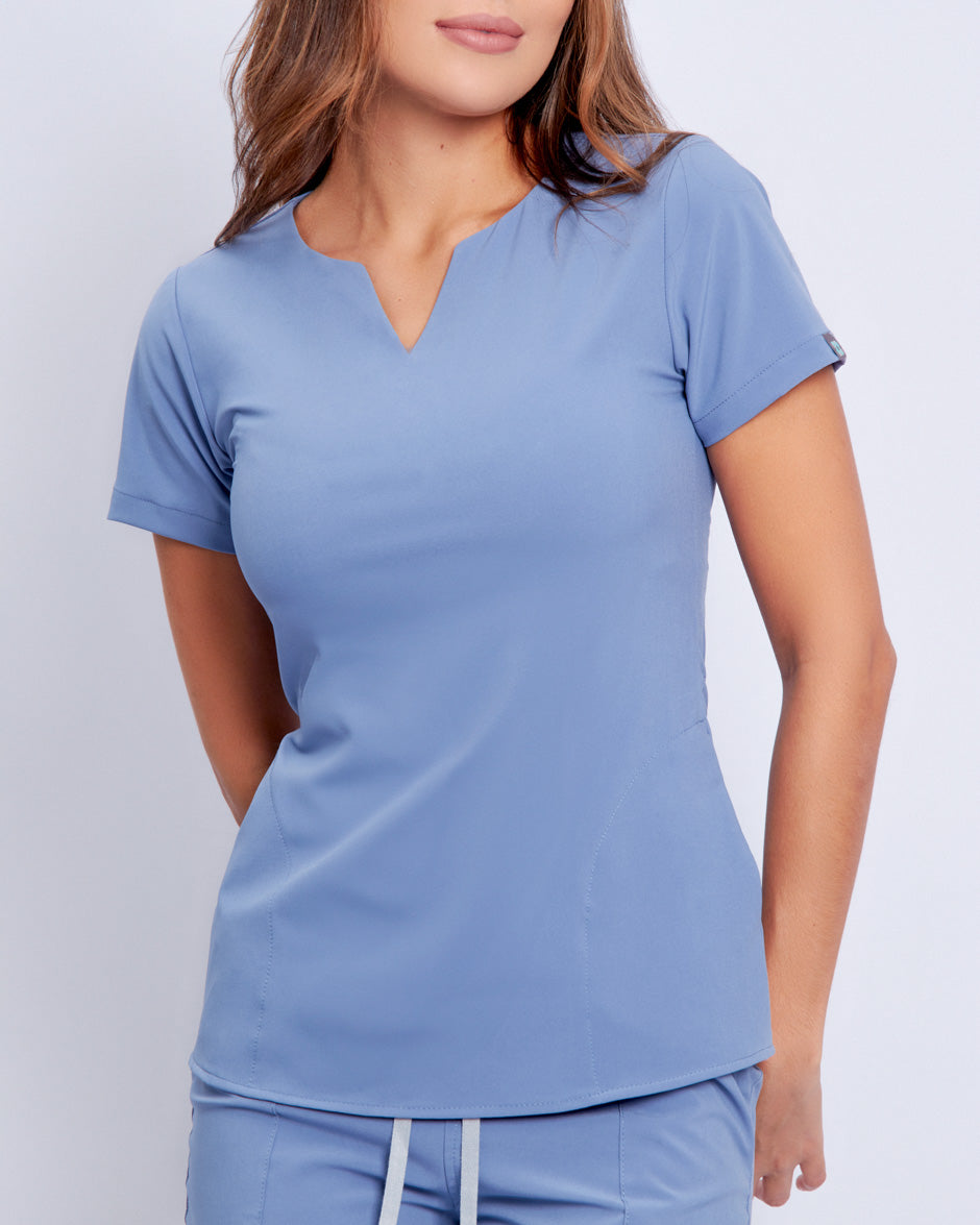 blusa medica uniforme antifluidos new moon azul estelar