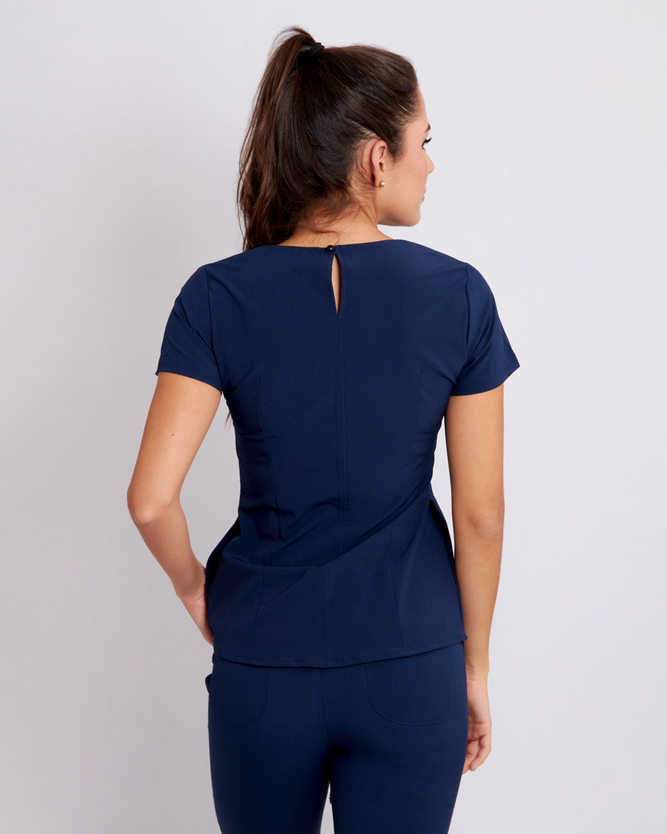 blusa medica uniforme antifluidos new moon azul navy