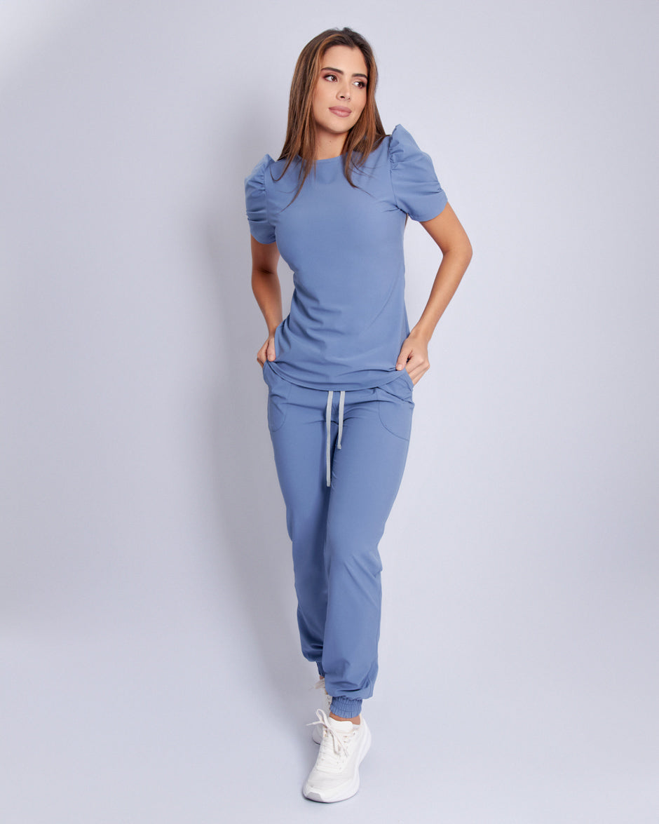 blusa medica uniforme antifluidos new sky azul estelar