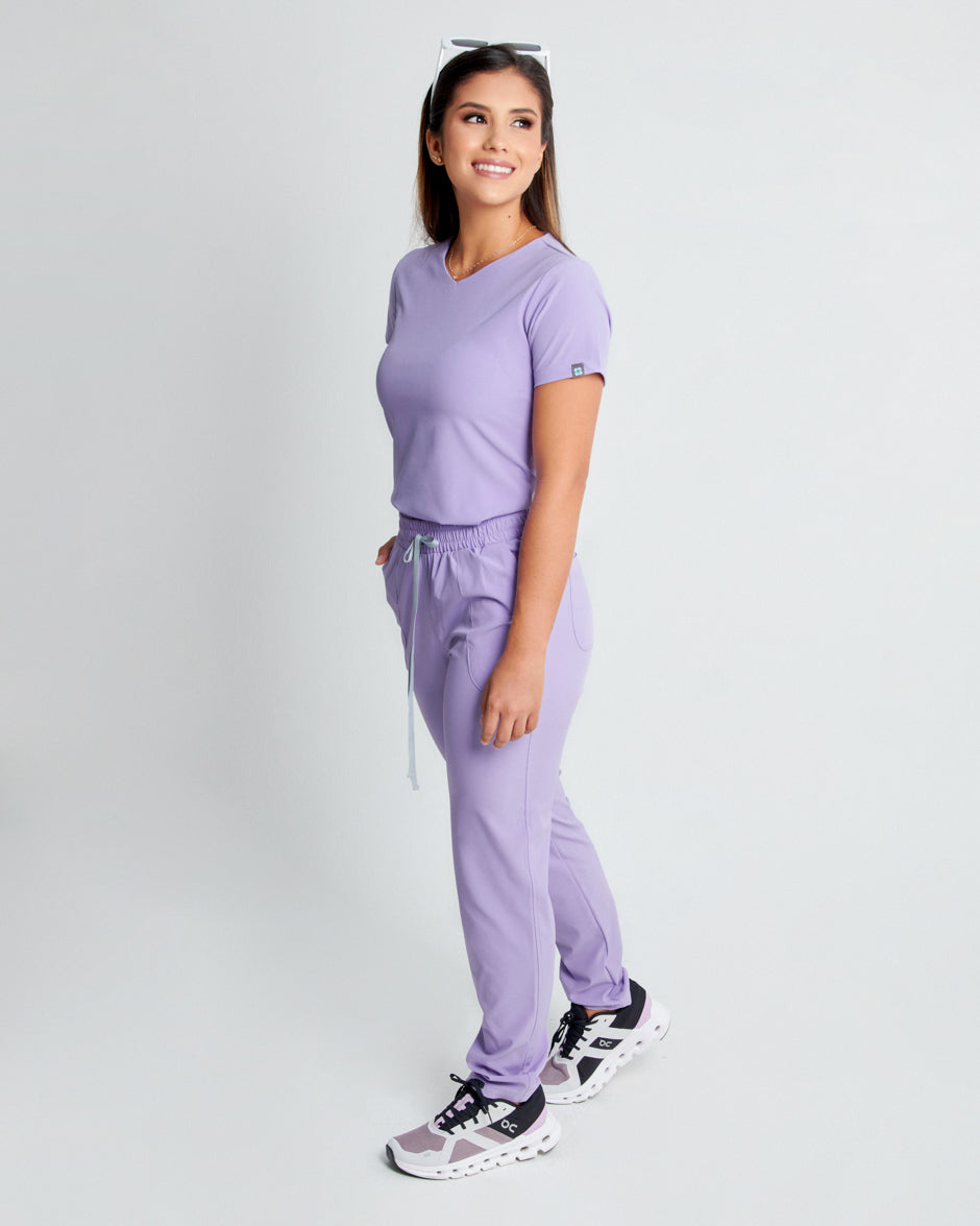 blusa medica uniforme antifluidos new space lila