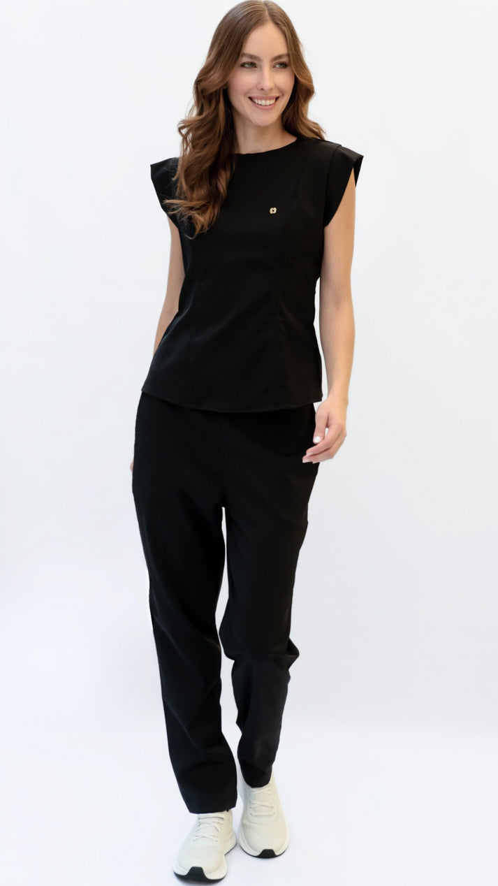 blusa medica uniforme antifluidos orbit negro