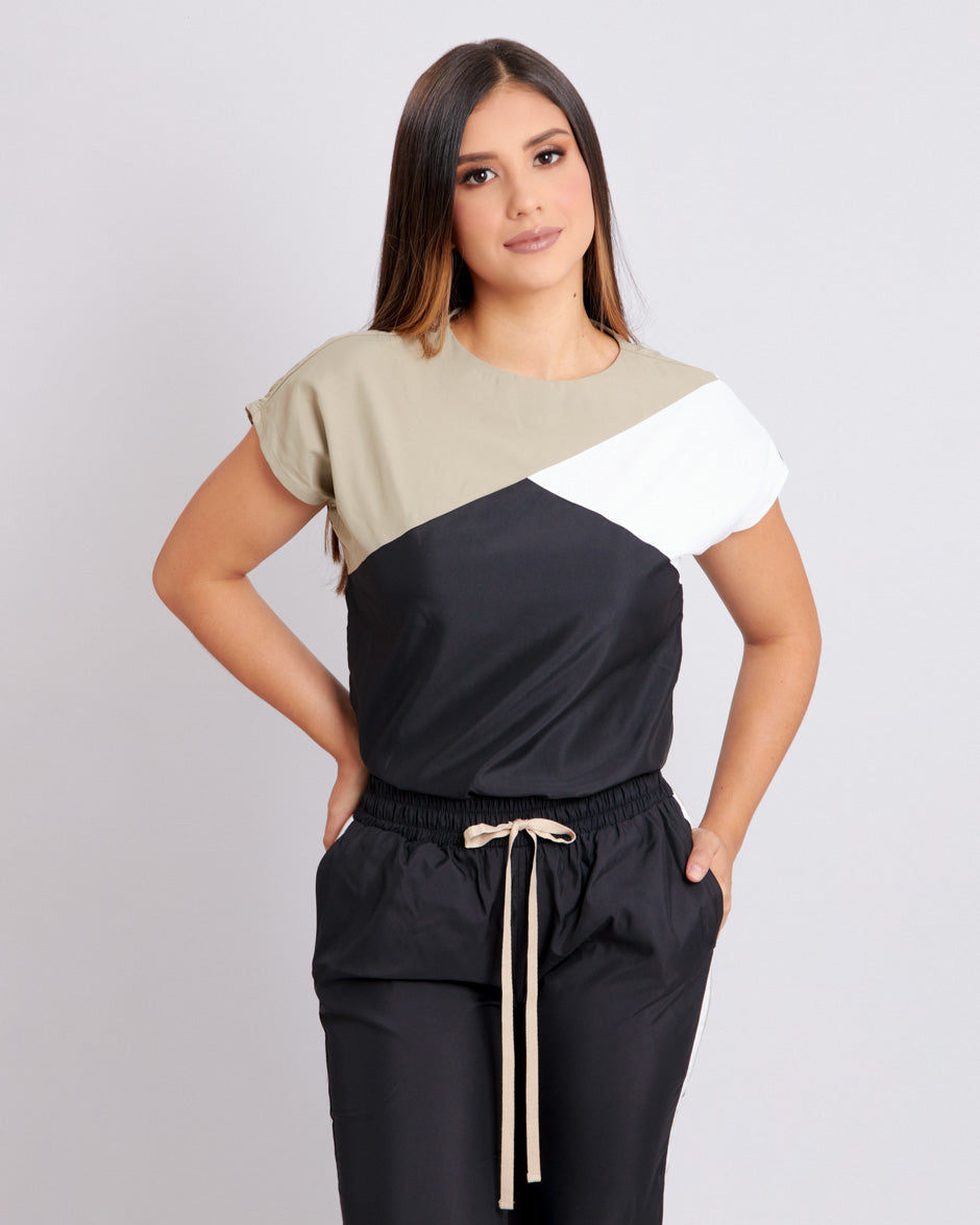 blusa medica uniforme antifluidos star beige comodo