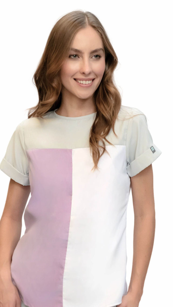 blusa medica uniforme antifluidos star lila