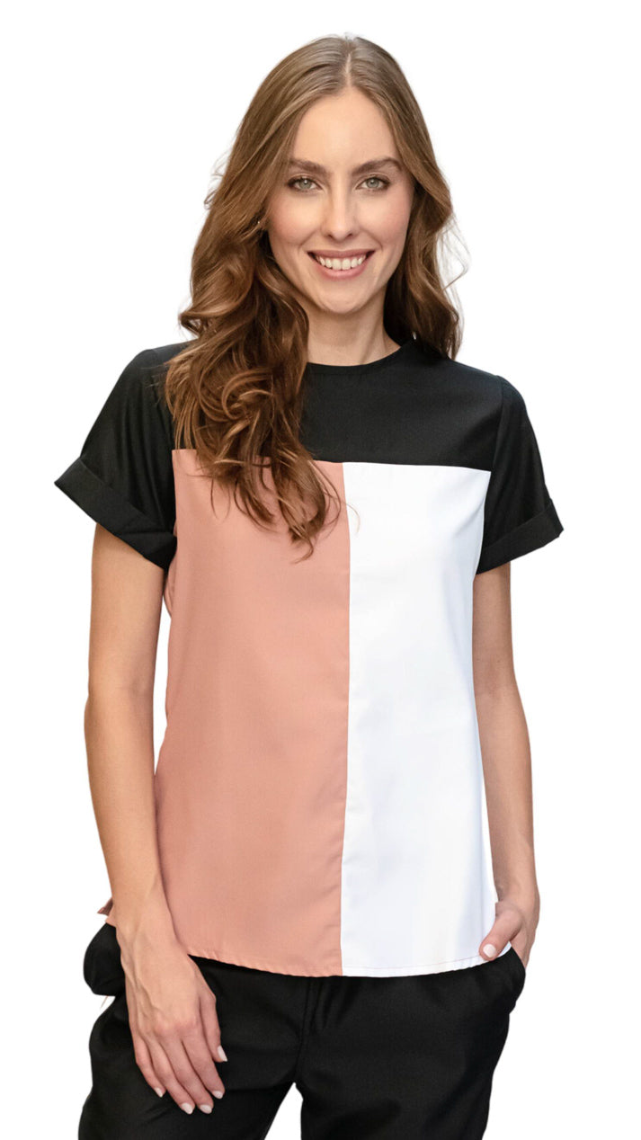 blusa medica uniforme antifluidos star palo de rosa para mujer