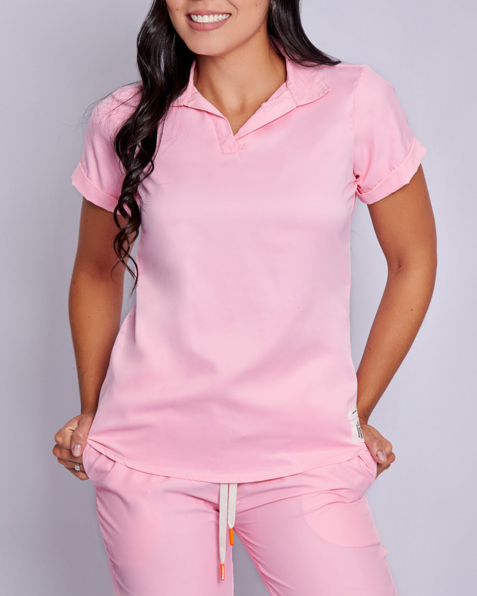 blusa medica uniforme antifluidos tauro rosa shadow doctora