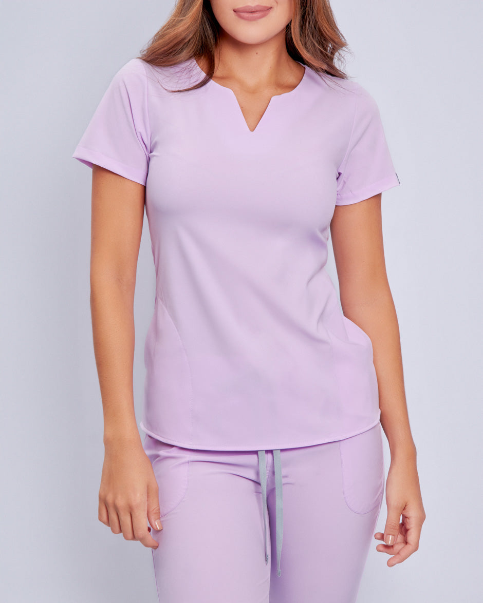 blusa medica uniforme new moon lila pastel