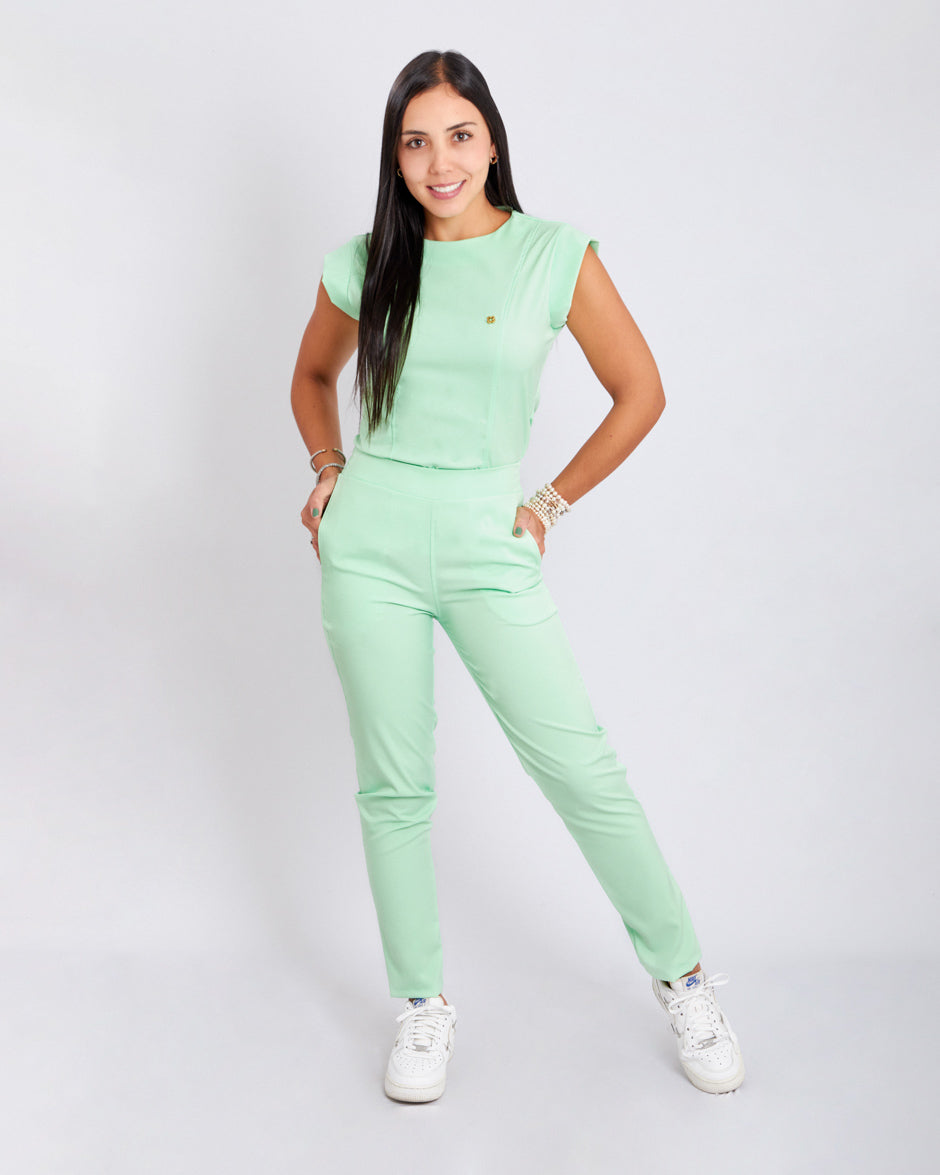 blusa medica uniforme orbit verde manzana para mujer