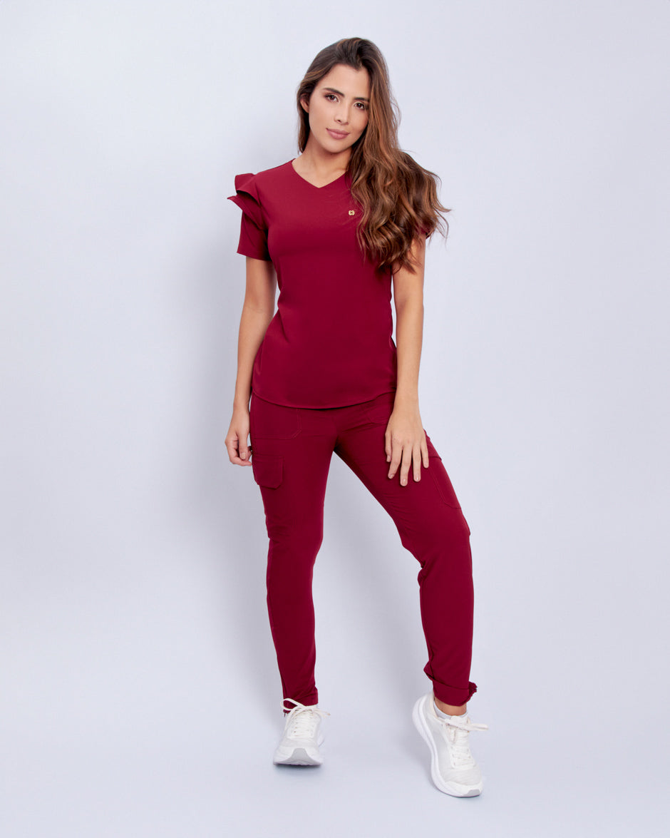 blusa medica uniforme polux vinotinto