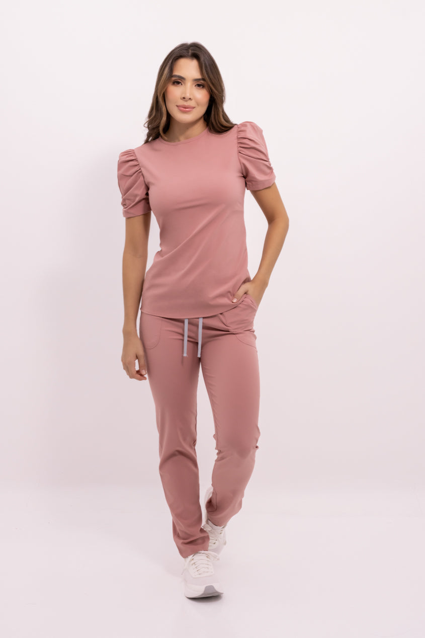 blusa scrub quirurjico new sky palo de rosa para mujer