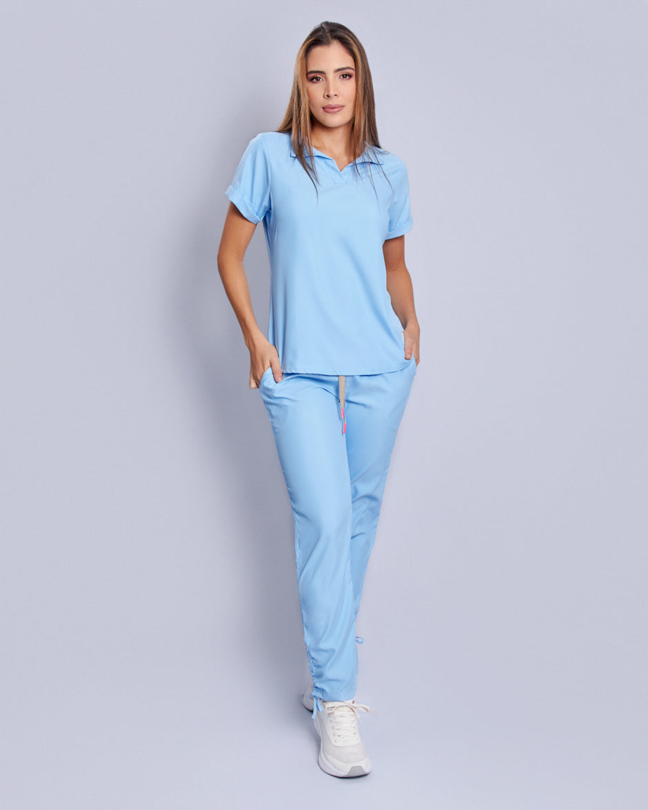 blusa scrub quirurjico tauro blue bell para mujer