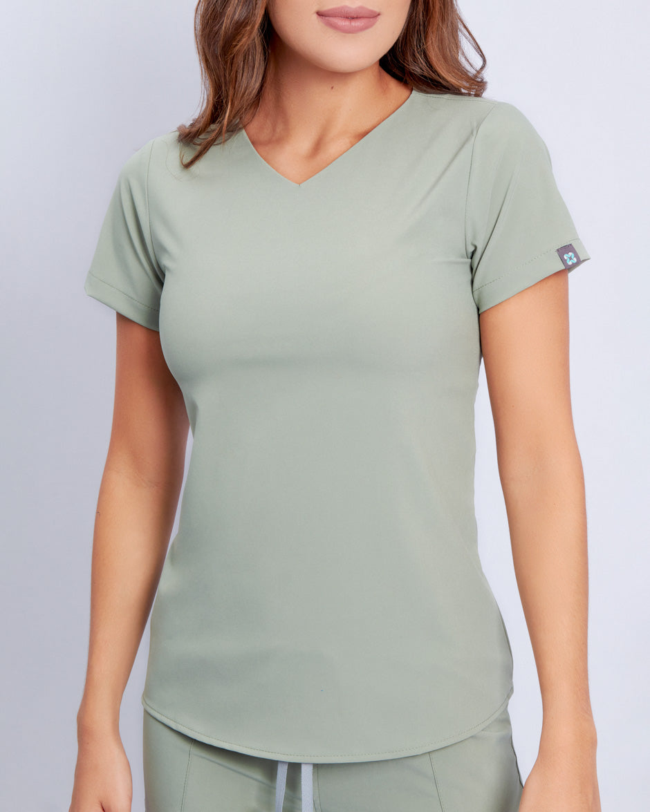 blusa uniforme antifluidos new space verde pistacho