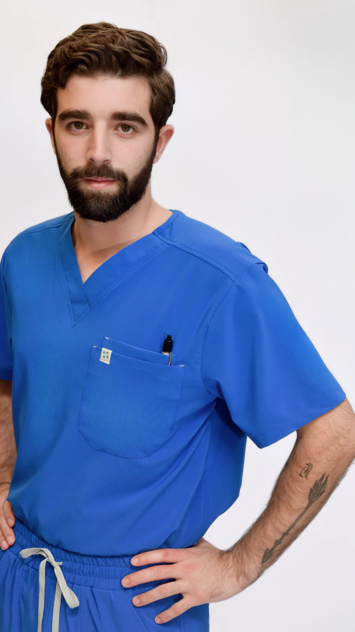 camisa antifluidos mars azul rey para hombre