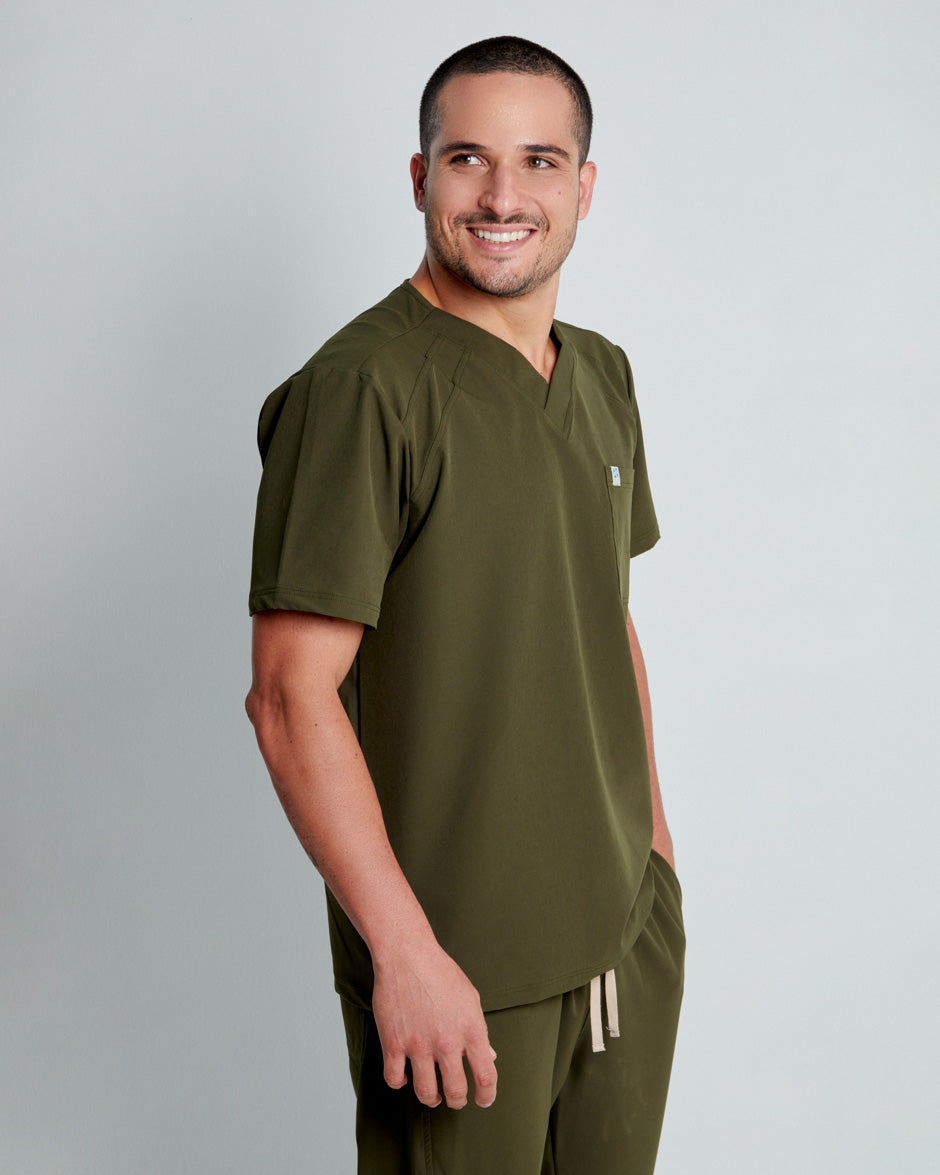 camisa antifluidos pluton verde militar para hombre