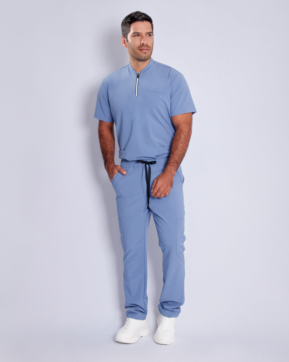 camisa medica uniforme antifluidos leo azul estelar