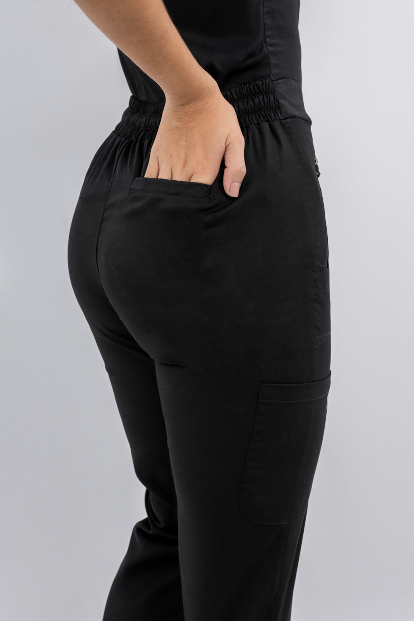 pantalon antifluidos agua negro para mujer elegante