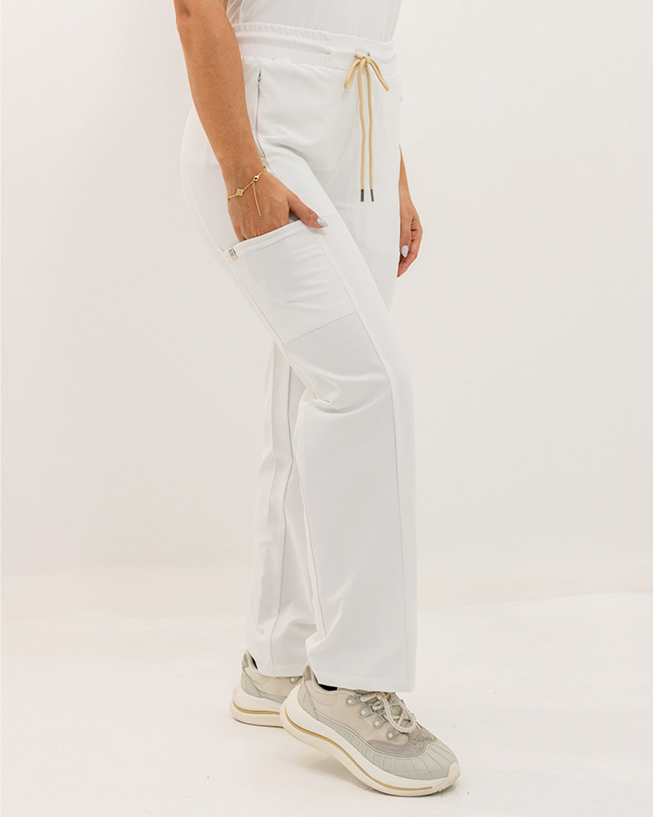 Pantalón libra blanco mujer