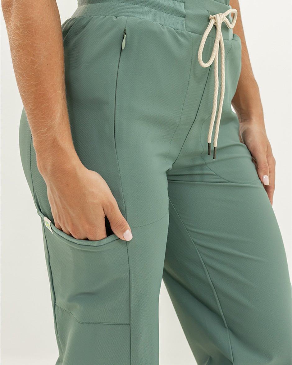 Pantalón libra verde pino mujer