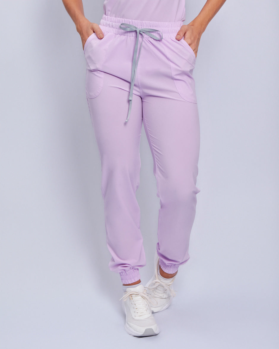 pantalon medic uniforme antifluidos new comet lila pastel para mujer