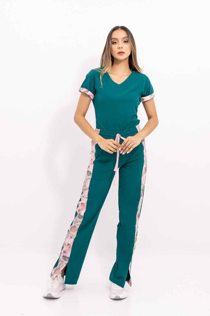 pantalon medico uniforme antifluidos bella storm green