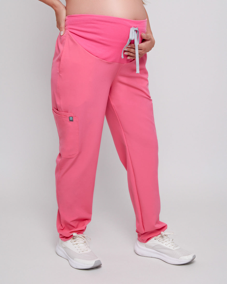 pantalon medico uniforme antifluidos elara rosa barbie para mujer