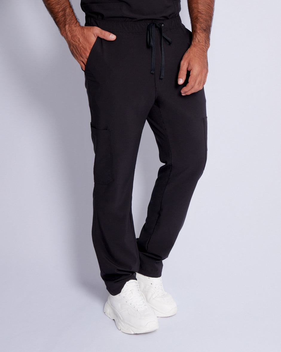 pantalon medico uniforme antifluidos leo negro para hombre