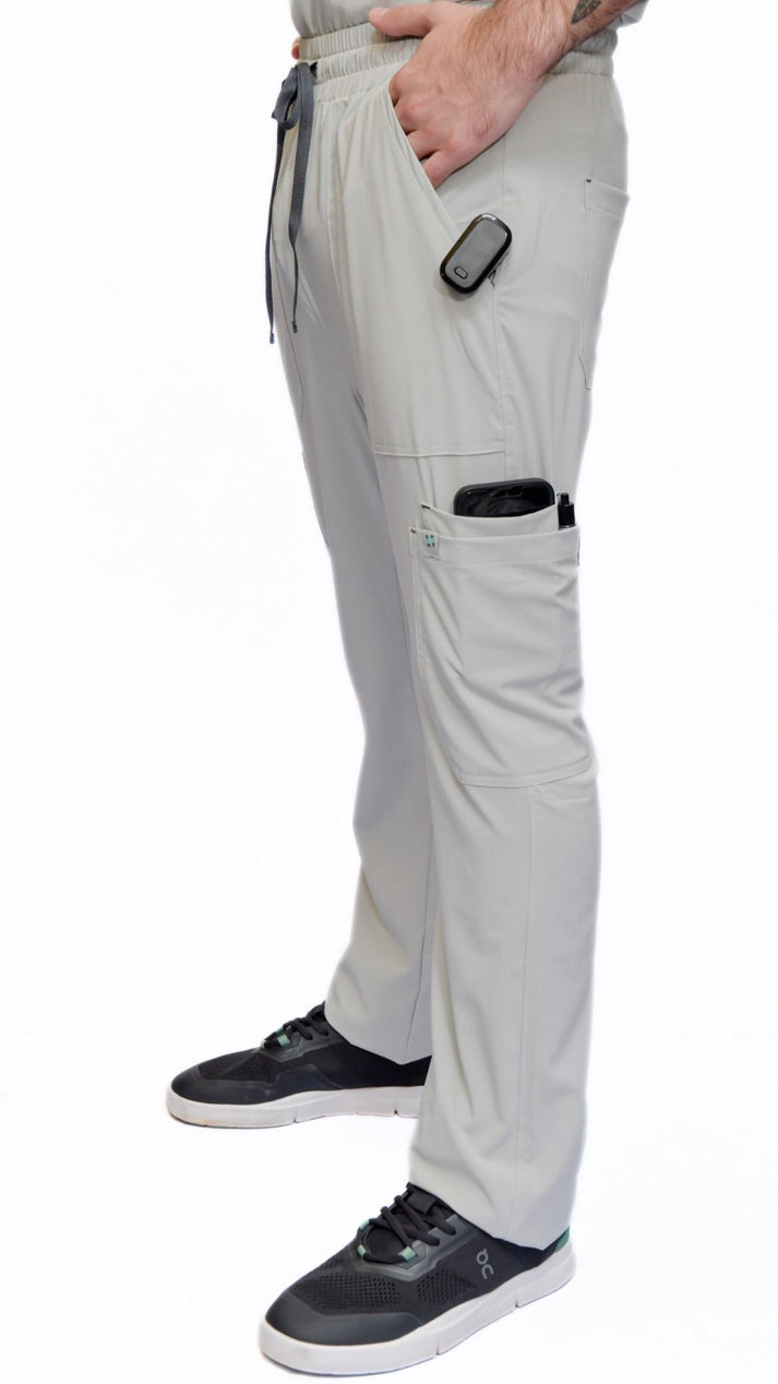 pantalon medico uniforme antifluidos mars gris claro para hombre