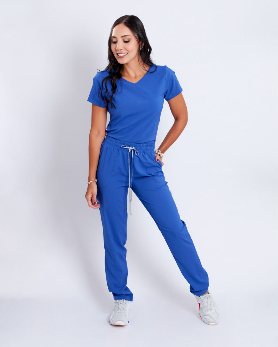 pantalon medico uniforme antifluidos new solar azul rey