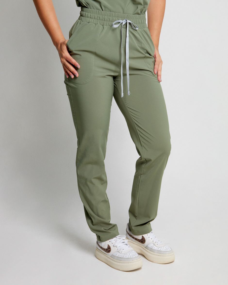 pantalon medico uniforme antifluidos new verde oliva estelar para mujer