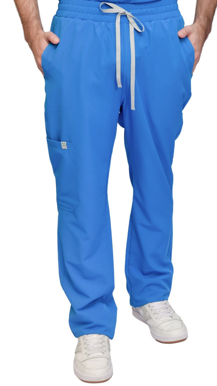 pantalon medico uniforme antifluidos pluton azul rey para hombre